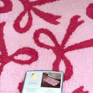 Pink Ribbon bow Rug